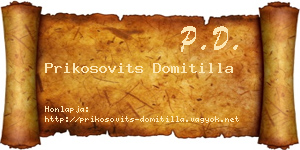 Prikosovits Domitilla névjegykártya